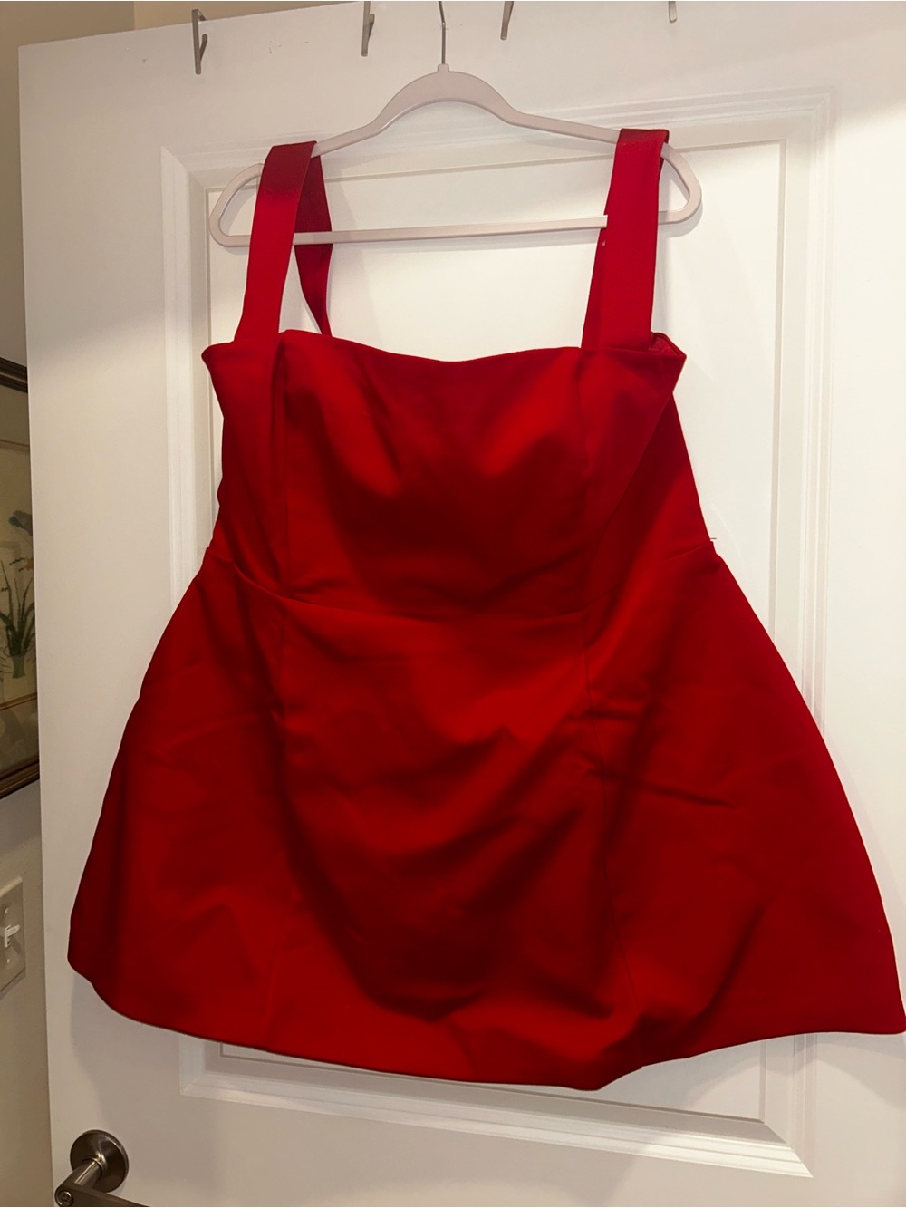 Red Sleeveless A-Line Dress